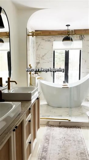 VIGO | Kitchen & Bath on Instagram: "The vibe? Always on. ✨ Sleek sliding shower doors, statement faucets, and showers that hit just right - VIGO Industries brings everyday luxury that shows up every time you step into your bathroom. Clean lines. Bold design. Zero off days. 🚿 Featuring: VIGO Elan Cass Aerodynamic Frameless Sliding Glass Shower Door (Model Number: VG6044MG) VIGO Apollo Single Hole, Single Handle Bathroom Faucet (Model Number: VG01048MG) VIGO Cass Two-Handle Wall Mount Bathroom F