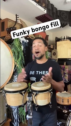 Funky bongo beat fill #percussion #drums