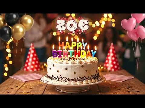Happy Birthday Zoe | Personalized Birthday Cake Song