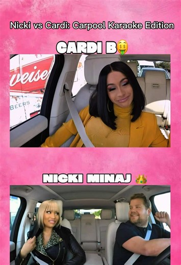 The Most Chaotic Carpool Ride Ever. Who won this round? 👀 #carpoolkaraoke #xycba #cardib #nickiminaj #fyp