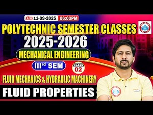 Polytechnic 3rd Semester Classes | Mechanical Engineering | FM & HM | Fluid Properties | BTEUP 2025