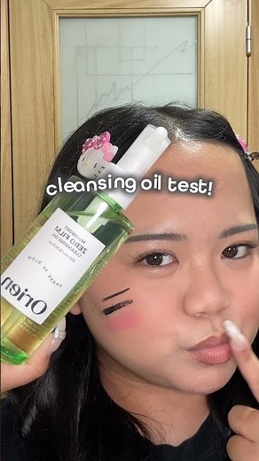 cleansing oil test! 💚 #skincare
