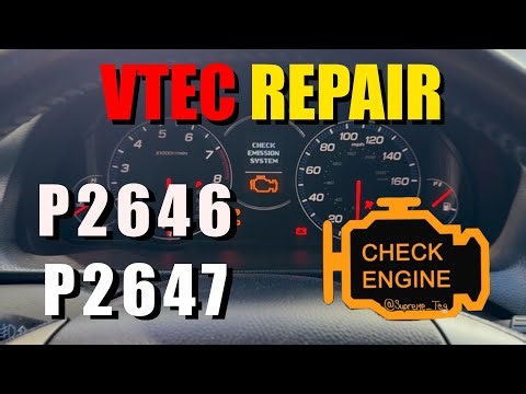 TSX P2647 K20 code fix under 10 minutes