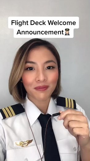 Duet this! Pilot welcome announcement!👩🏻‍✈️#pilot #pilotannouncement #airline #welcome #speech #duet #flightdeck #announcement #womanpilot #fyp #xy