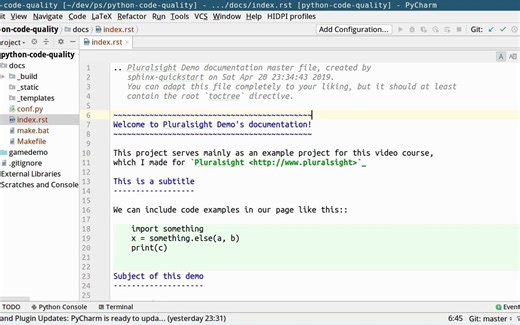 3-3. Demo - Introducing reStructuredText