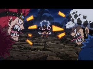 Luffy discute con Kid y Trafalgar Law - One Piece 1017 Sub Español
