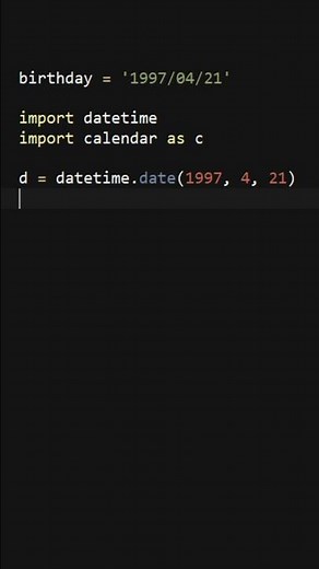 How to get the day of week of your birthday in Python