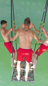 Swing under the train bridge - 4 backflips at the same time 💪 | DD SQUAD