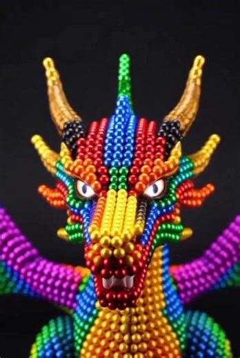 I Built a Giant Rainbow Dragon with Magnetic Balls! 🐉🌈