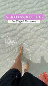 🙈 You don’t always have to show your face on reels! So here are 5 Faceless Reels Ideas: 1. How To Do____? Teach your audience how to do or achieve something. Include different bts clips. 2. Aesthetically pleasing videos with strong hooks focusing on your audiences pain points 3. Share 5 Tools for your audience - this could be showing websites, books, etc 4. Voice Over Reel with B-Roll footage 5. Share Quotes - inspire your audience 🔥Hot Tip - get ideas from the types of content you’re consumin