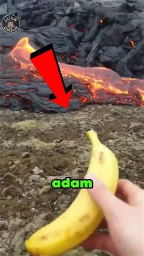 Aktif Lava Muz Fırlatırsanız Ne Olur? (Sonuca Şaşıracaksınız!) 😱🌋
