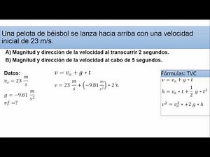 Tiro Vertical de los Cuerpos- EJERCICIO RESUELTO