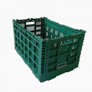 [Hot Item] High-Quality Stackable Plastic Turnover Food Grade Tote Box Attached Lid Container for Supermarket