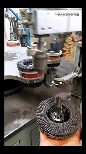Real Engineerings | Engineering & Technology & Gadgets & DIY | Automated Assembly: Creating the Perfect Flap Disc! ⚙️✨ ​Watch the precision automation behind a workshop staple: the Flap Disc. This... | Instagram