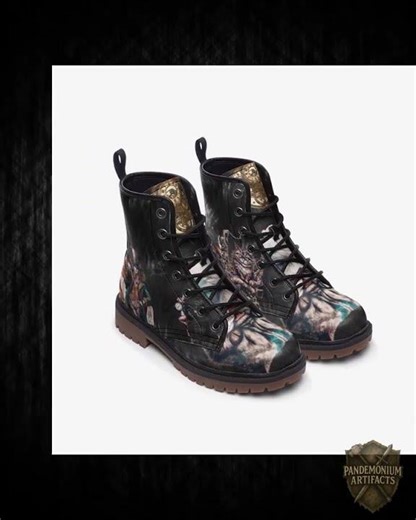 Alice in Wonderland Steampunk Combat Boots – Women’s Vintage Festival Footwear
