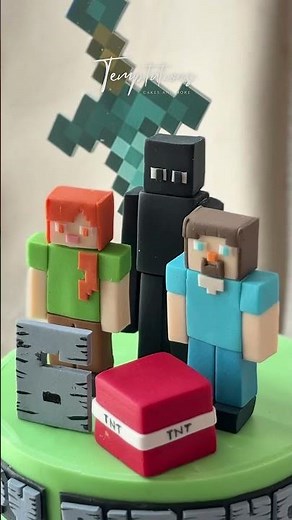 Minecraft Birthday Cake Design 🎂 | Gamer Cake Ideas by Temptations Oman