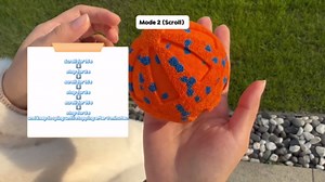 Interactive Dog Ball Toy for Medium Large Dogs, Durable E-TPU Bouncing Ball with Rechargeable Battery, Waterproof for Outdoor Play, Keeps Dogs Engaged (Blue)