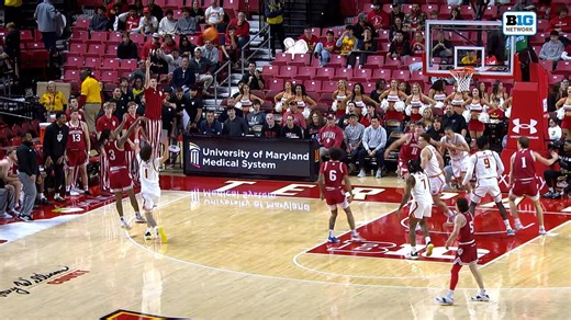 Lamar Wilkerson makes a second-chance 3-pointer, extending Indiana's lead over Maryland