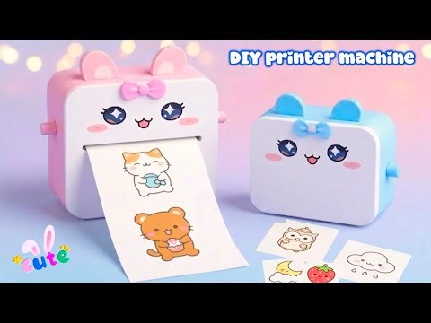 DIY Cute Mini Printer Machine Making / Paper craft/ how to/ school project/ art and craft/ miniature