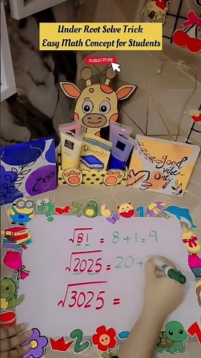 Under Root Solve Trick | Easy Math Concept for Students🌸🫀#UnderRoot#MathTrick#MathForStudents#Square