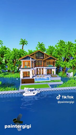 Modern Beach House | Minecraft Build Ideas