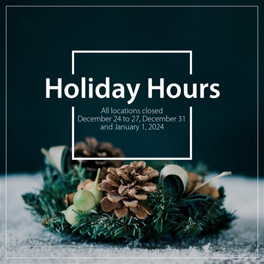 🎄 Happy holidays from your friends at @WhitbyLibrary! 🎉 Please note, all our locations will be closed from December 24 to 27 and December 31 to January 1, 2024. Wishing you the best for the new year! #HolidayHours #LibraryClosure #HappyHolidays #Whitby | Whitby Public Library