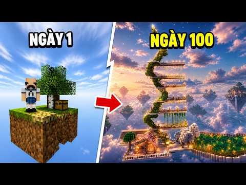 Minecraft 100 Ngày: Xây Dựng Khu Vườn Trên Mây Khổng Lồ