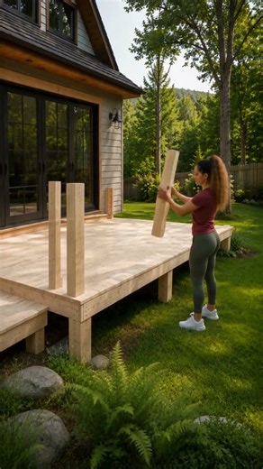 Is this the easiest way to build a deck? #diy #woodworking