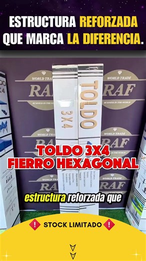 Toldo Plegable 3x4 Fierro Hexagonal – Calidad Premium✅️ Si buscas resistencia, protección y presencia profesional, este toldo es para ti. ✔️ Estructura de fierro hexagonal reforzado ✔️ Carpa impermeable con filtro UV ✔️ Fácil de armar y transportar ✔️ Ideal para ferias, eventos, emprendimientos o negocios 💼 Importadores directos 📦 Stock permanente 🧾 Emitimos factura 🚚 Envíos y despachos a todo Chile 🏪 También puedes retirar en tienda 📲 Cotiza ahora y asegura el tuyo antes que se agoten #ti