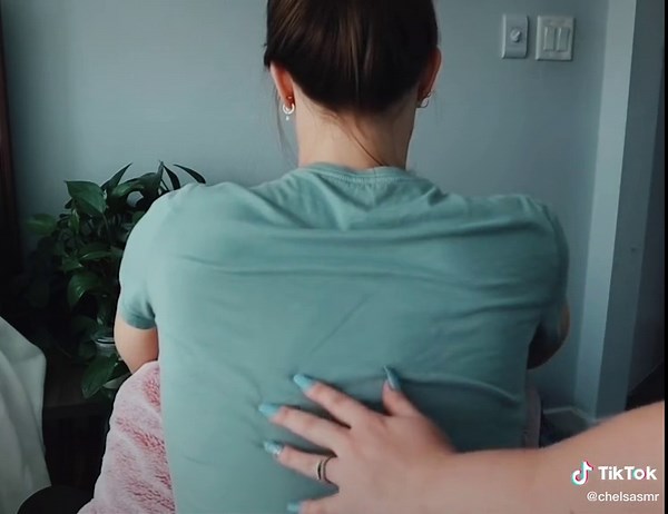 Satisfying ASMR Back Scratching with Long Nails