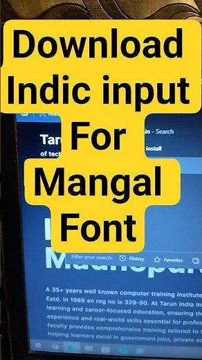 How to download Mangal font Indic Input 3 for Windows 10 for Hindi typing #howto #mangalfont #typing