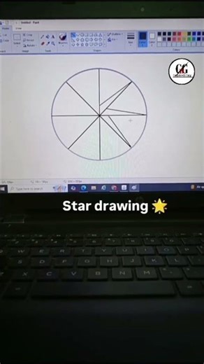 Ms paint star ⭐ drawing video