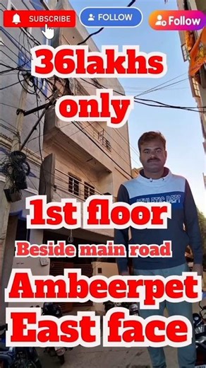 36 Lakhs Only! Best Price 1BHK Flat for Sale in Golnaka, Amberpet | East Face | Hyderabad