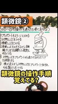 顕微鏡 手順 順序 使い方#いいでしょうか #勉強垢 #高校入試 #高校受験 #定期テスト対策 #中学生 #中学理科 #中学数学