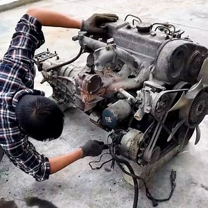 Complete Restoration Of Diesel Engine Abandoned For Many Years | WT TH Woodworking