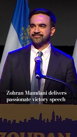 282K views · 9K reactions | In his first speech since winning NYC’s mayoral race, Zohran Mamdani, 34, noted he is young, Muslim and a democratic socialist — and said he won’t “apologize for any of this.” He’ll be the city’s youngest mayor in a century, with voter turnout topping 2 million for the first time since 1969. https://wapo.st/400oCh3 | Washington Post | Facebook