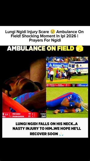Lungi Ngidi Injury Scare 😢 Ambulance On Field! Shocking Moment in IPL 2026 | Prayers for Ngidi