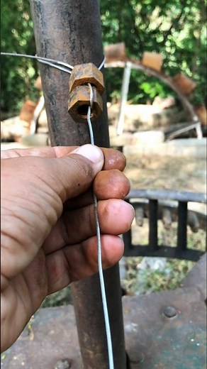 Tight Wire Locking System Using Hex Nuts and Steel Cable#knot #howto #shorts 👍💯