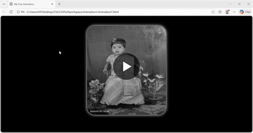 #html #css #cssanimation #frontenddevelopment #webdevelopment #learningjourney #csestudents #womenintech | Vaishnavi Rudrappa Gari