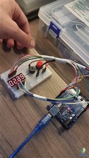 stopwatch using arduino and 4 digit display