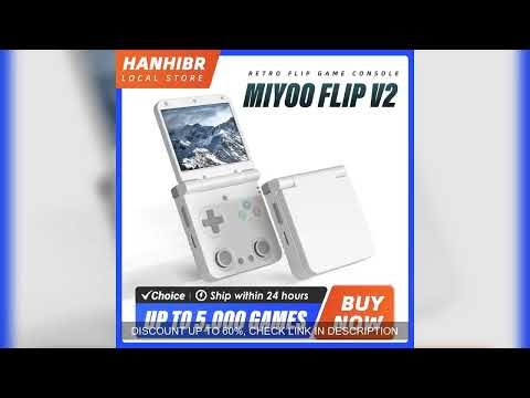 MIYOO FLIP V2 Handheld Game Players 3.5'' IPS Screen Linux System Onion OS Video Game Consoles Free