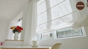 TWOPAGES Blue Sheer Linen Curtain Customable 1 Panel Light Filtering Semi Sheer Curtain for Home Living Room,Flynn Collection