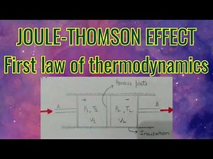 Joule-Thomson Adiabatic expansion of real gases || First law of Thermodynamics
