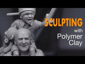 Sculpting a grandfather and his grandson with polymer Clay