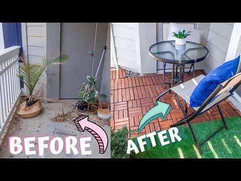 AFFORDABLE APARTMENT PATIO TRANSFORMATION| BUDGET FRIENDLY RENOVATION