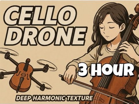 3 Hours Cello Drone – Deep Harmonic Texture | Cinematic Ambient Background Music (Seamless Loop)
