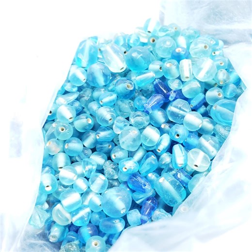 Mixed Glass Beads – Turquoise Color, DIY Craft Supplies (2oz/4oz) Bulk Beads - Etsy