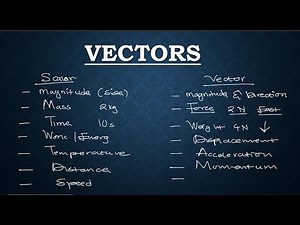 VECTORS FULL TOPIC - PART ONE PHY 101