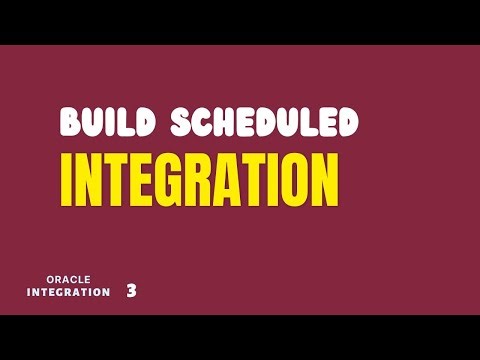 2. Create a Scheduled Integration in Oracle Integration Gen3 | Add Schedule with Simple & iCal OIC 3