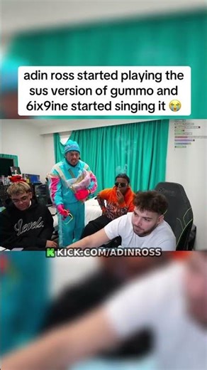Adin Ross, Neon & 6ix9ine Lose It Over the Sus Version of Gummo 😭🤣 #shorts